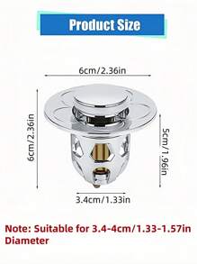 1PC Kích thước phổ thông Pop Up Bộ lọc chống tắc nghẽn Giỏ thoát nước bồn rửa cho chậu rửa Quà tặng Giáng sinh Trang trí phòng tắm tại nhà Sử dụng mùa hè Phụ kiện ống nước thiết yếu Dễ dàng lắp đặt Nâng cấp bền Ý tưởng quà tặng Quà tặng ngày lễ Đồ đạc phòng tắm theo mùa - Bạc - Xem 4