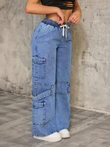 SHEIN SXY Women's Casual Straight Leg Jeans, Minimalist And Fashionable For Daily Wear
