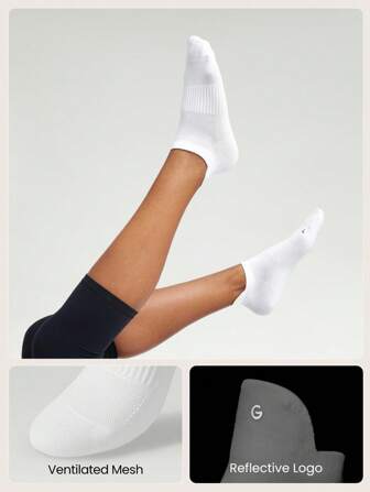  GLOWMODE 3 Pairs Arch Support Everyday Socks Gym