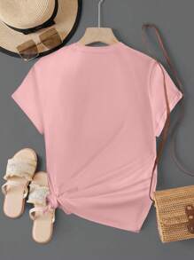 Mulvari Cactus Print Short Sleeve Women T-Shirt