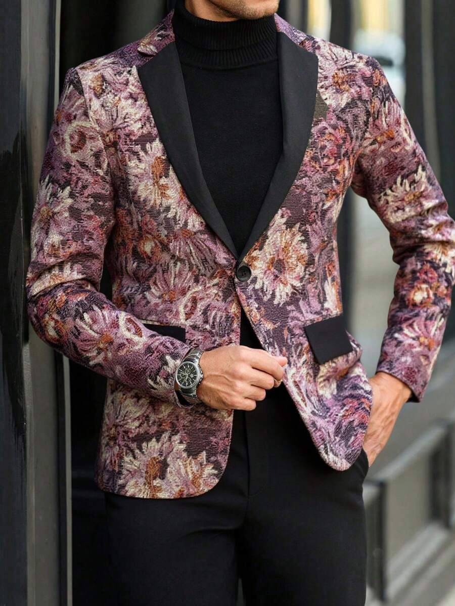 Manfinity AFTRDRK Blazer style minimaliste casual pour homme, convient pour un port quotidien