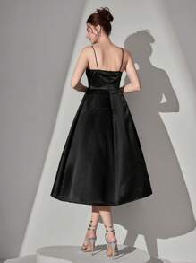 Poshira Women Elegant Gown, Wedding Guest Dress, Simple Fashion For Parties, Casual Daily Wear Music Festival Spring/Summer, Party Dress, Prom Dress - Black - View 2