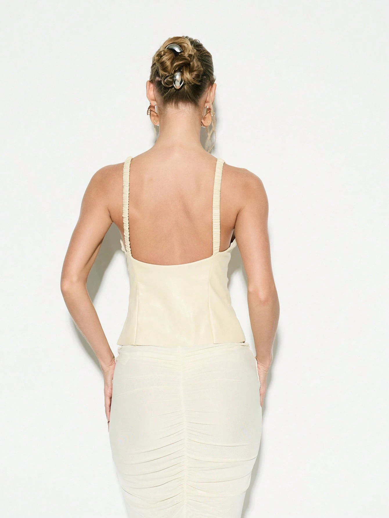 KIZN PU Leather Corset Bustier Tank Crop Top