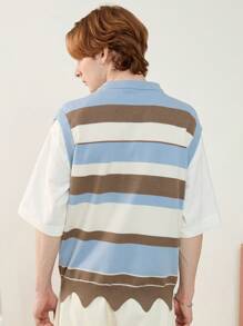 SWAVVY Camiseta sin mangas casual holgada de punto para hombre, use cotidiano a la moda para jóvenes