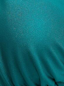 Swim Chiccia 女士夏季纯色金属装饰丁字裤和细肩带比基尼两件套泳衣套装，适合海滩度假