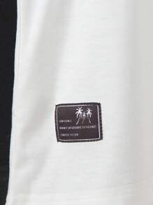 Young Boy Casual Solid Color 2 Pieces Set Round Neck Top, Soft & Comfortable Fabric, Suitable For Indoor And Outdoor, Simple And Fashionable Design For Summer - Multicolor - View 5