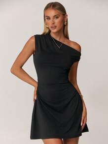 Forever 21 Fall&Winter Halloween Christmas New Year Going Out Graduation Prom Elegant Formal Luxury Chic Business Casual Birthday/Autumn/Office Outfits/Country Concert/Club Outfits Sexy/Western/Work Clothes/Streetwear/Vintage/Festival/Cocktail/Rave/Prom/Hawaii/Airport/Funny/Basic/Brunch Outfits/2000s Style/Bodycon/Old Money Style/Church/Homecoming/Classy/Party/Modest/Date Night/Party/Fitted/A-Line/Mini Black Dress - Black - View 9