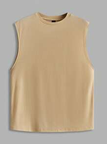 Manfinity Hypemode Men Plain Crew Neck Sleeveless Casual Top