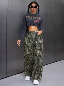 SHEIN ICON 女士休闲牛仔裤，时尚百搭，适合日常穿着 - 彩色 - 查看 3