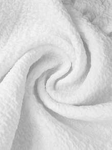 SHEIN Clasi Plus Size Solid Color Front Tie Wide Strap Casual Shirt - White - View 8