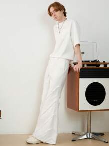 Manfinity VCAY 男士休闲纯色直筒裤，日常休闲