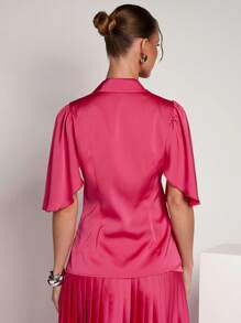 COSMINA 女士优雅办公室装粉色衬衫，春夏