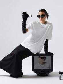 LYSMO Áo khoác và áo lót dành cho xe tăng nữ Lộ Lưng Xù màu trơn Gợi cảm - màu đen - Xem 8