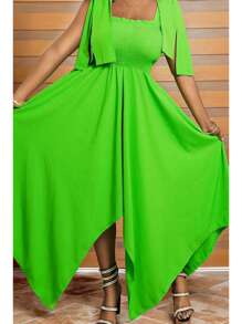 VaVaBold Spring And Summer New Holiday Elegant And Comfortable Elegant Tie Bow Waist Lan Long Dress Evening Dopamine Pleated Chest