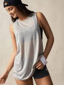 VARSITIE V-Neck Short Sleeve Hollow Back Oversized T-Shirt - White - View 4