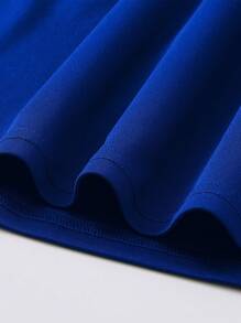 Manfinity Homme Camiseta casual de manga corta y cuello redondo con estampado de letra y corazón para hombre - Azul - Ver 6