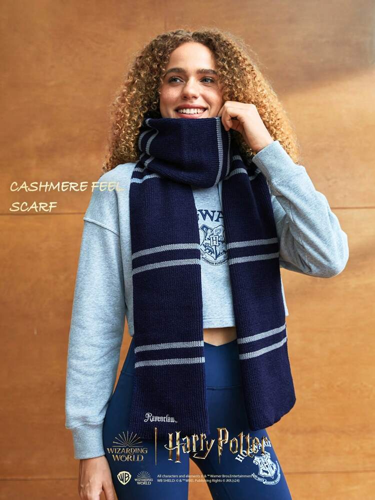 Bufanda cómoda, suave y cálida con bordado universitario, de uso diario y casual, de GLOWMODE X HARRY POTTER