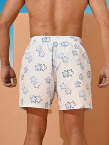 Manfinity Swimmode Men's Casual Beach Shorts, Simple And Fashionable For Daily Wear Men Swim Trunks