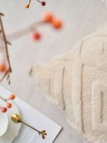 Set van 2 imitatiebont crème witte sierkussenhoezen 18x18, zacht geblokt patroon decoratieve boho kussensloop hoes kussenhoes voor bank bank bed woonkamer boerderij, modern accent