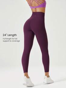 GLOWMODE 24" FeatherFit™-Sculpt Buttoned Leggings Corset Super High Rise Medium Impact Jogging Gym Training Daily