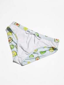 Manfinity Swimmode Men's Minimalist Casual Classic Triangle Swimming Trunks - Mint Green - View 3