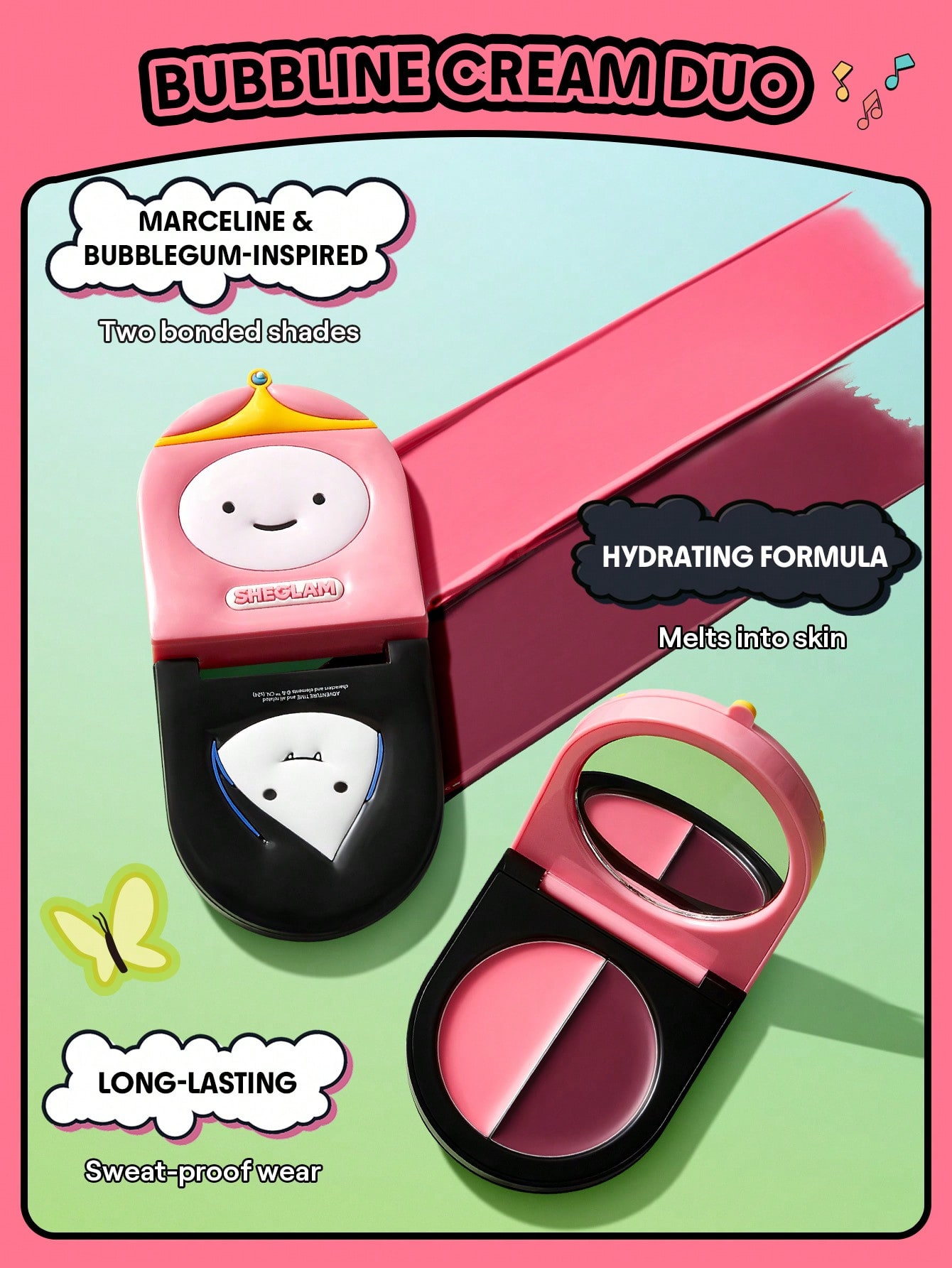 Adventure Time | SHEGLAM Bubbline Cream Blush Duo