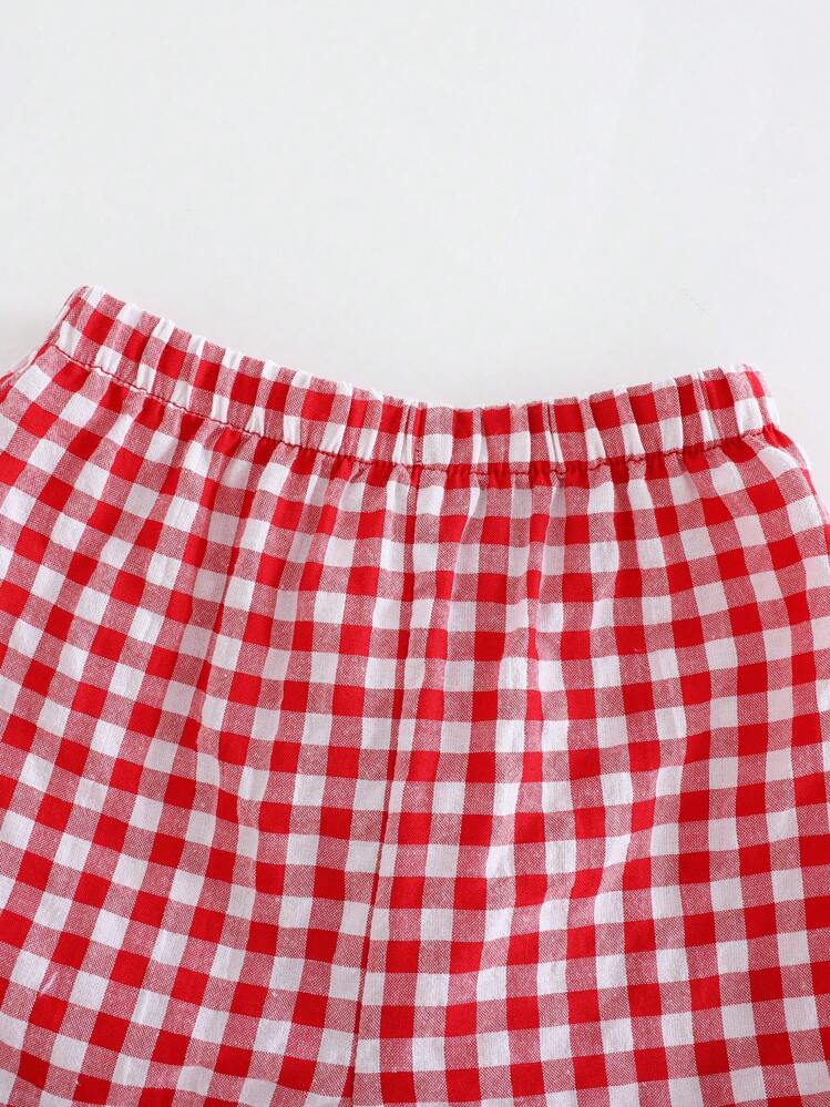 Cozy Pixies 2 件装女婴草莓图案荷叶边领上衣和松紧腰短裤套装 - 彩色 - 查看 8