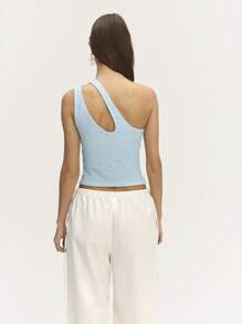 Nöista Textured Fabric Top Asymmetrical Double Straps Detail
Asymmetrical Double Straps And A Chic Cut-Out Design! - Baby Blue - View 2
