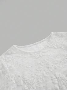 Maija Nuevo top de camiseta sin mangas con encaje en capas, versátil para negocios, casual, festivales de música, playa, uso diario, vacaciones urbanas románticas, adecuado para salidas, fiestas, bodas, ceremonias de graduación, blusas de mujer, verano 2025 - Blanco - Ver 9