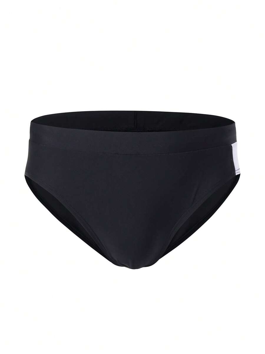 Manfinity Swimmode Men's Minimalist Style Swim Triangle Brief, Casual Everyday Wear - Black - View 1