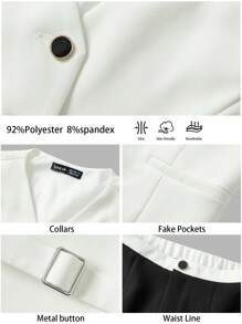 BizChic 黑白优雅女士商务套装，春夏毕业季 - 黑與白 - 查看 7