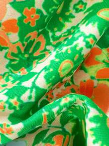 Swim Mod Springbreak Women Ditsy Floral Random Spaghetti Strap Frilled 2 Pieces Bikini Beachwear Set For Summer Beach Vacation - Multicolor - View 5