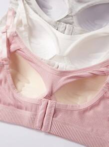 4pcs/Pack Teenage Girls Non-Wired Strap Camisole Tank Top, Supportive Seamless Crop Vest Innerwear