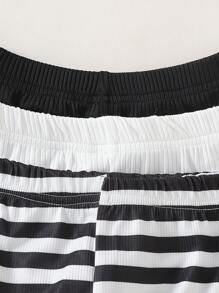 Girls Multi-Pack Ribbed Printed Stretchy Pants, Summer - Multicolor - View 6