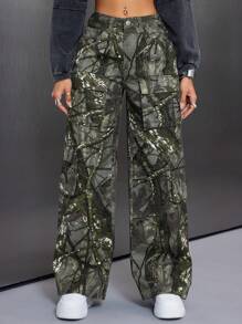 SHEIN ICON 女士休闲牛仔裤，时尚百搭，适合日常穿着 - 彩色 - 查看 5