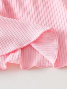 2 件女童纯色细肩带休闲简约时尚上衣，夏季 - 彩色 - 查看 3