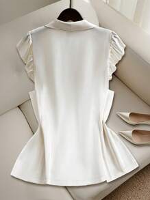 SHEIN Clasi Plus-Size Women's Woven Holiday Regular Summer Shirt - Apricot - View 2