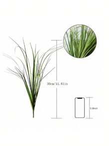 SHEIN 8/16 件人造植物，人造灌木小麦草绿植，人造绿植茎假户外植物用于家居装饰，假高草人造草植物用于室内外装饰，情人节，礼物 - 彩色 - 查看 5