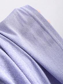 Sweetra Váy mini dự tiệc vải mỏng bóng gợi cảm mới cho nữ với thiết kế hở lưng nhún bèo, phù hợp cho mùa xuân và mùa hè - Màu tím - Xem 4