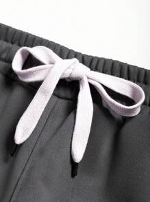 Gym Rark Calça de corrida masculina cinza com cintura ajustável por cordão e punhos canelados. - Cinza escuro - Ver 5
