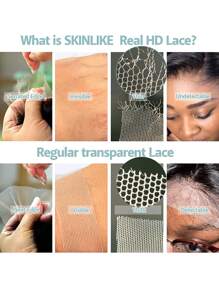 TrueHD 戴上不需膠水透氣空氣假髮 4/27亮點預剪裁高清蕾絲封閉假髮巴西直髮人髮假髮女士5x5封閉假髮 - SP4/27 - 查看 9