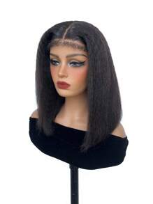 TrueHD 9AM HAIR STORE 无胶高清蕾丝蓬松直发 6*4 4C 型发际线蕾丝闭合假发 自然色 即戴即走 10-14 英寸波波头 180% 密度 预剪高清蕾丝 高品质 打造迷人造型 适合女性日常佩戴 假发 女士礼物 - SNatural - 查看 7