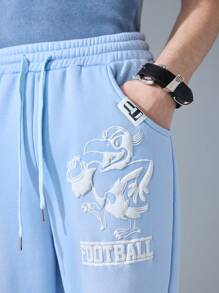 NEON BLANC Pantalones de chándal tejidos de color azul claro para hombre - Celeste - Ver 5