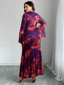 Modelyn Plus Size Fitted Minimalist Casual Daily Dress - Multicolor - View 7