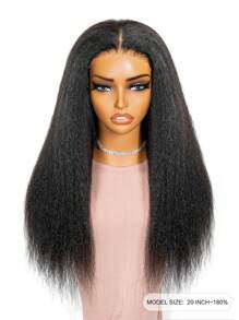 TrueHD 9am Hair Store Wear And Go Glueless Kinky Straight 6*4 HD Lace Closure Wig Pre Cut & Pre Plucked With 180% Density 8-16 Bob Inch 18-30 Inch Long Hair Natural Color Human Hair Wig Top Quality Stylish Wig Beginners Friendly Hair Accessories For Women Glueless Frontal Wigs Weaves Human Hair Vacation Essentials Halloween Costume