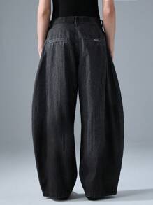 NEON BLANC 男士街头时尚梭织牛仔条纹渐变牛仔裤，街头潮流，垃圾摇滚风