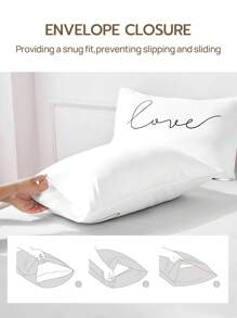 1 件 100% 涤纶信封枕套，带字母印花，无填充物 - 彩色 - 查看 7