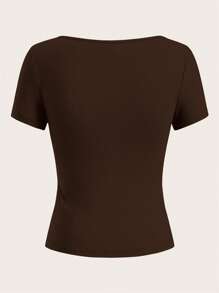 SHEIN EZwear 3 件套女式短袖短款修身休闲 T 恤上衣，夏季 - 彩色 - 查看 10