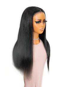 TrueHD Tóc giả không keo dán 9Am Hair Store, kiểu tóc thẳng, kích thước 6 x 4, dài 8-16 inch (kiểu tóc bob), 18-30 inch (dài toàn bộ), chất liệu ren 180%, màu tự nhiên, đường chân tóc đã được tỉa sẵn, mềm mượt, dễ sử dụng, phù hợp cho người mới bắt đầu. Tóc giả không keo dán, phụ kiện trang điểm Halloween dành cho nữ, quà tặng kèm miễn phí. - SNatural - Xem 6