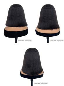 TrueHD 9AM HAIR STORE 无胶高清蕾丝蓬松直发 6*4 4C 型发际线蕾丝闭合假发 自然色 即戴即走 10-14 英寸波波头 180% 密度 预剪高清蕾丝 高品质 打造迷人造型 适合女性日常佩戴 假发 女士礼物 - SNatural - 查看 8